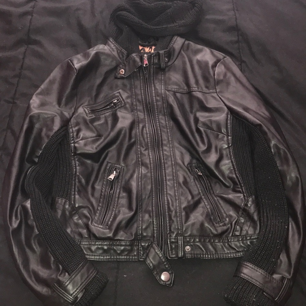 Full Tilt Girl’s Faux Leather Jacket